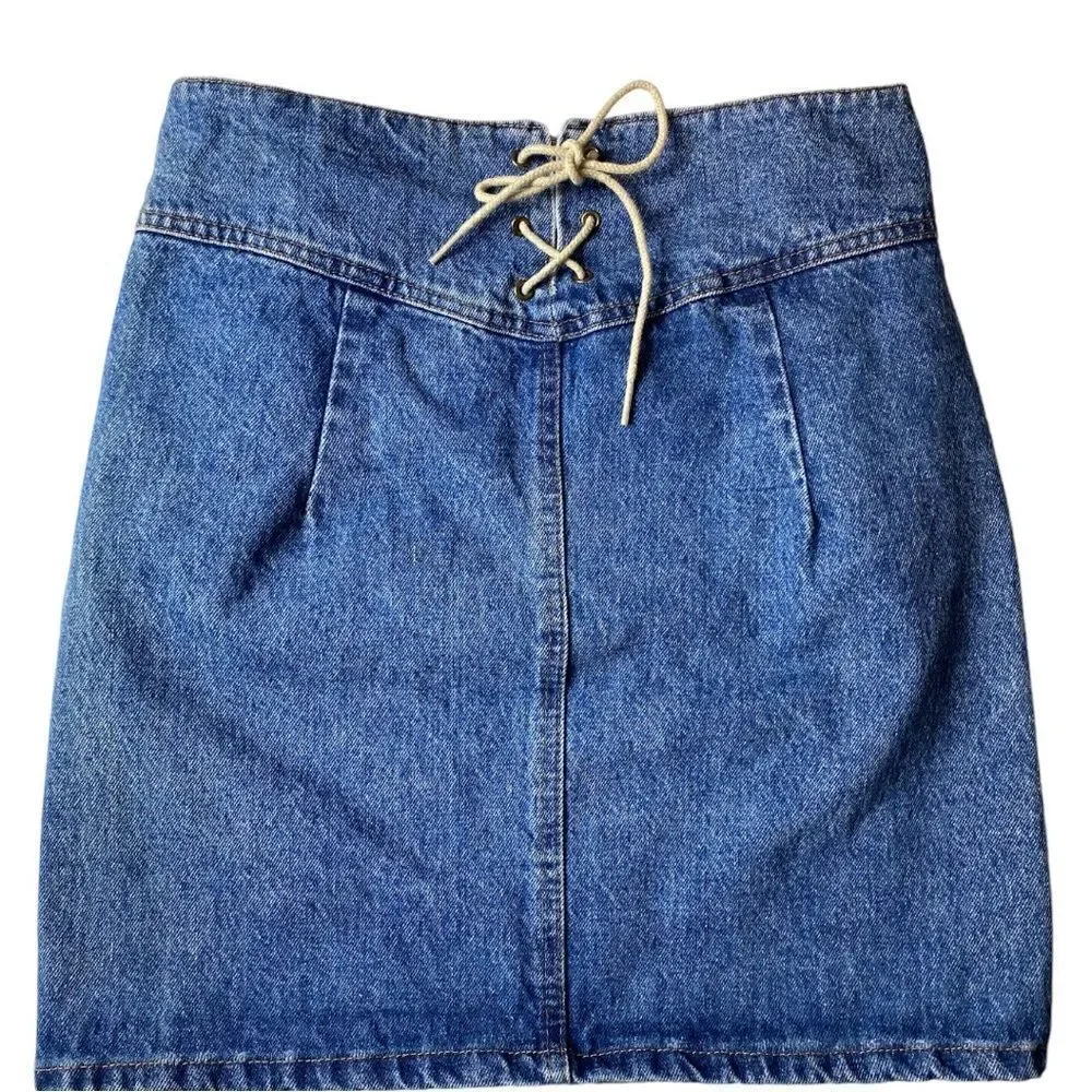 Vintage Authentic Made In the Shade Jean Skirt Size 7